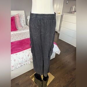 Dark Gray Cargo Sweatpants